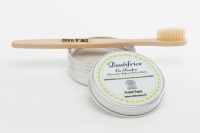 Dentifrice en poudre certifié bio 60 ml + brosse à dent en bambou biodégradable