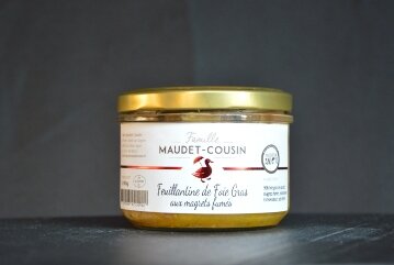 Feuillantine de foie gras aux magrets fumés