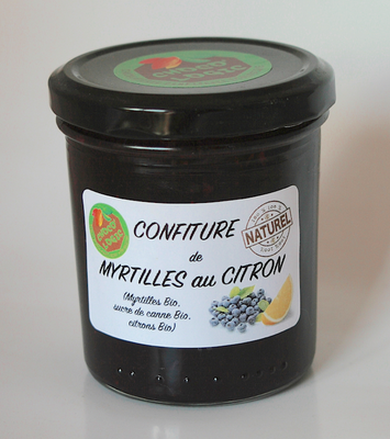 Confiture myrtilles au citron bio