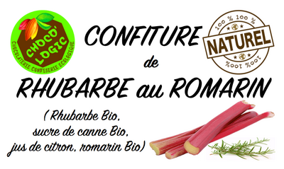Confiture rhubarbe au romarin bio