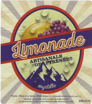Limonade myrtille - 75cl