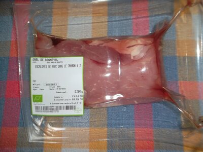Paquet de 2 escalopes de porc bio