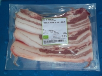 Paquet de 3 tranches de poitrine de porc bio