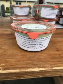 Verrine de 2 douzaines escargots confits à la graisse de canard