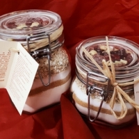 Préparation farine à cookies fruits rouges/chocolat blanc