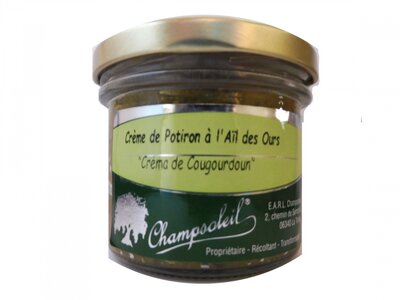 Crème de potiron a l'ail des ours bio