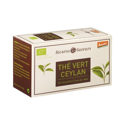 *promo dluo  infusettes thé vert ceylan 30g démeter-1 boite offerte*
