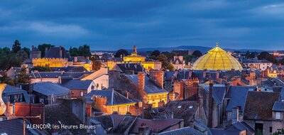 Carte postale alençon, toits du centre-ville