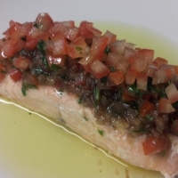 Pavé de saumon sauce vierge