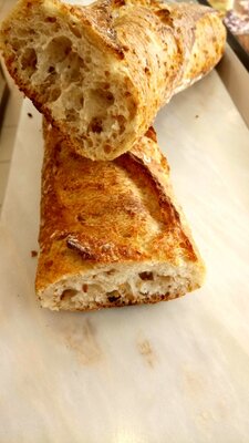 Baguette au graines de sésame torrefiées