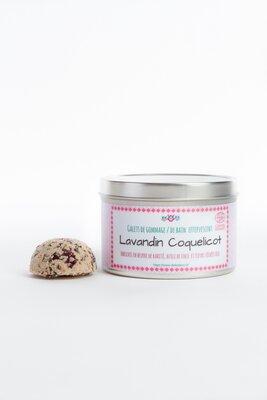 Galets de gommage  effervescents lavandin / coquelicot certifiés bio