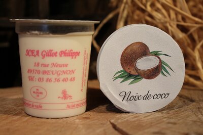 Yaourt fermier aromatisé à la coco