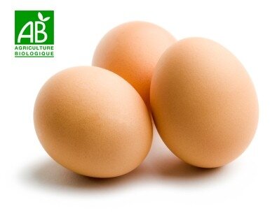 Oeufs issues de l'agriculture biologique*12