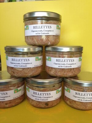 Rillettes de poulets  oignons, courgettes 180g