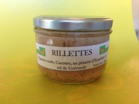 Rillettes de poulets oignons carottes 180g