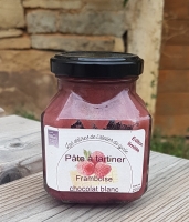 Pâte à tartiner framboise-chocolat blanc
