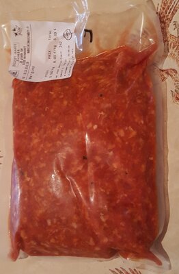 Chaire à saucisses merguez