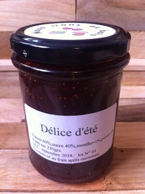 Confiture 'délice d'été', fraise-menthe-poivre.