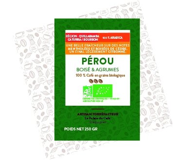 Pérou bio 100 % arabica -1 kg mouture cafetière italienne
