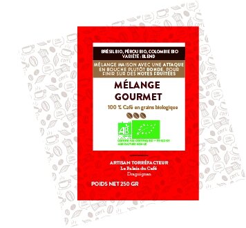 Mélange gourmet bio 100 % arabica - 250 gr mouture filtre