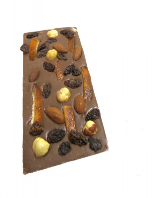 Tablette chocolat au lait aux fruits