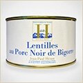 Lentille de porc noir