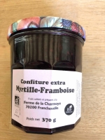 Confiture extra myrtille-framboise bio