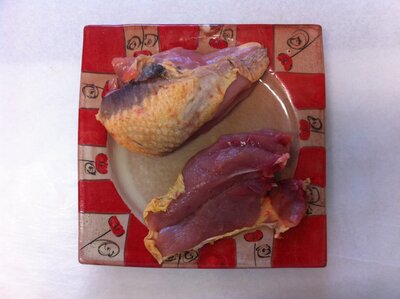 Découpe de pintade
