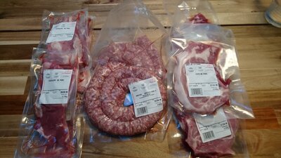 Colis de viande de porc de l'ariège