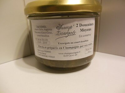 Escargots 2 douzaines calibre moyen