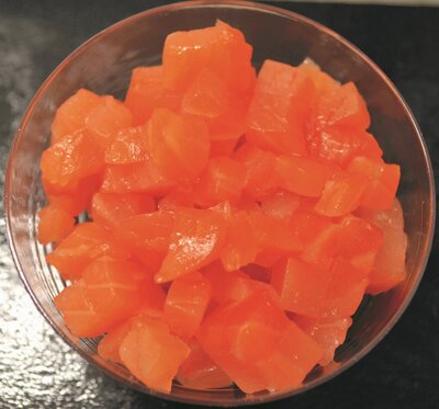 Tartare de saumon fume ecossais confit