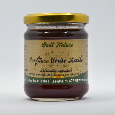 Confiture cerise menthe