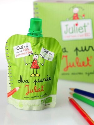 Purée de pomme en gourde