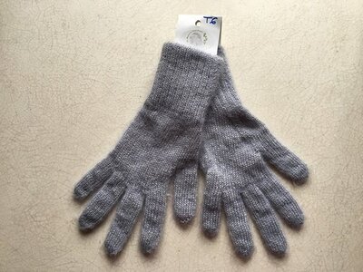Gants gris argenté