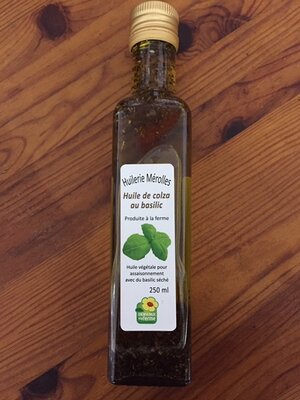 Huile de colza à basilic