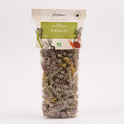 Pâtes fusili - trio de légumes