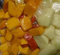 Légumes cubes pour soupe / potiron - sous vide