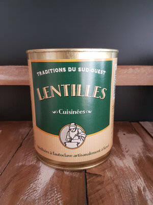 Lentilles vertes cuisinés 800 gr