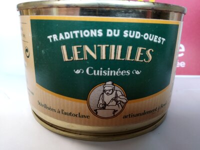 Lentilles vertes cuisinés 200 gr