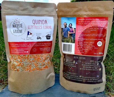 Mélange quinoa/lentilles corail