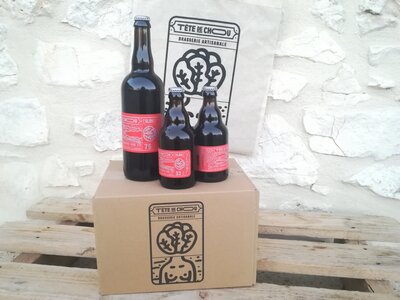 Bière de noël 75 cl : ambrée aux cèpes