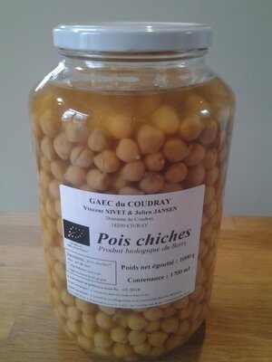 Pois chiches en bocaux