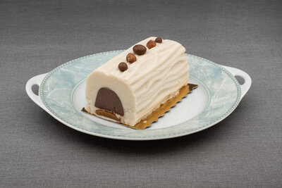 Buche vanille/chocolat lait de riz 6 à 8 pers