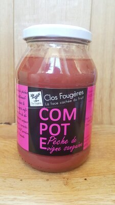 Compote pêche de vigne sanguine
