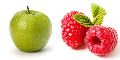 Jus de pomme framboise