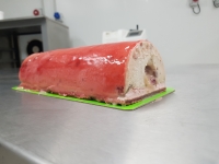 Bûche glacée framboise 10/12 parts