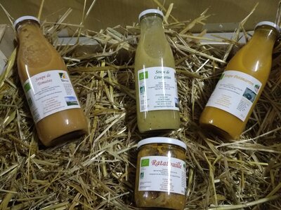 Pack de 2 soupes bio et 1 ratatouille bio
