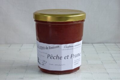 Confiture pêche et prune 330 gr