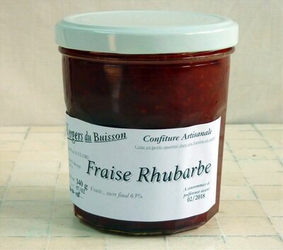 Confiture fraise rhubarbe 330 gr