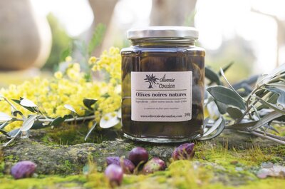 Olives noires en pot